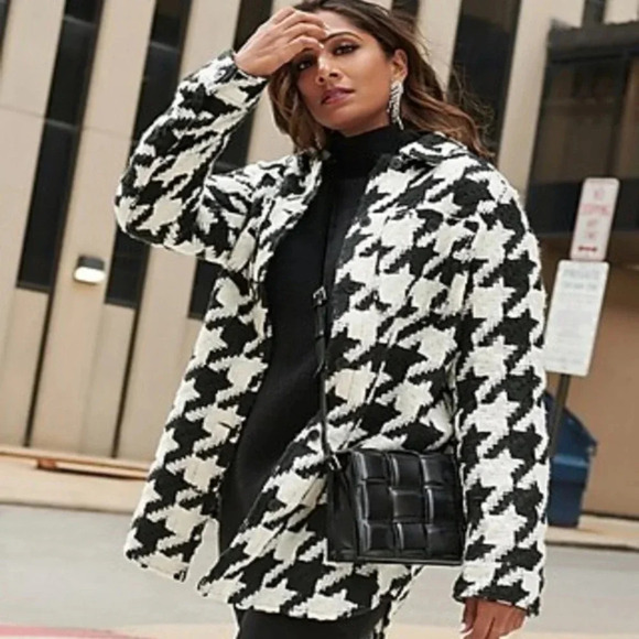 Express houndstooth shirts jacket. - Picture 1 of 7